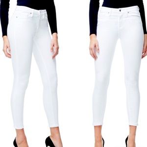New Good American Good Legs Crop White Skinny Jean